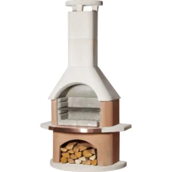 Buschbeck San Remo Gartengrillkamin Weiß-terrakotta