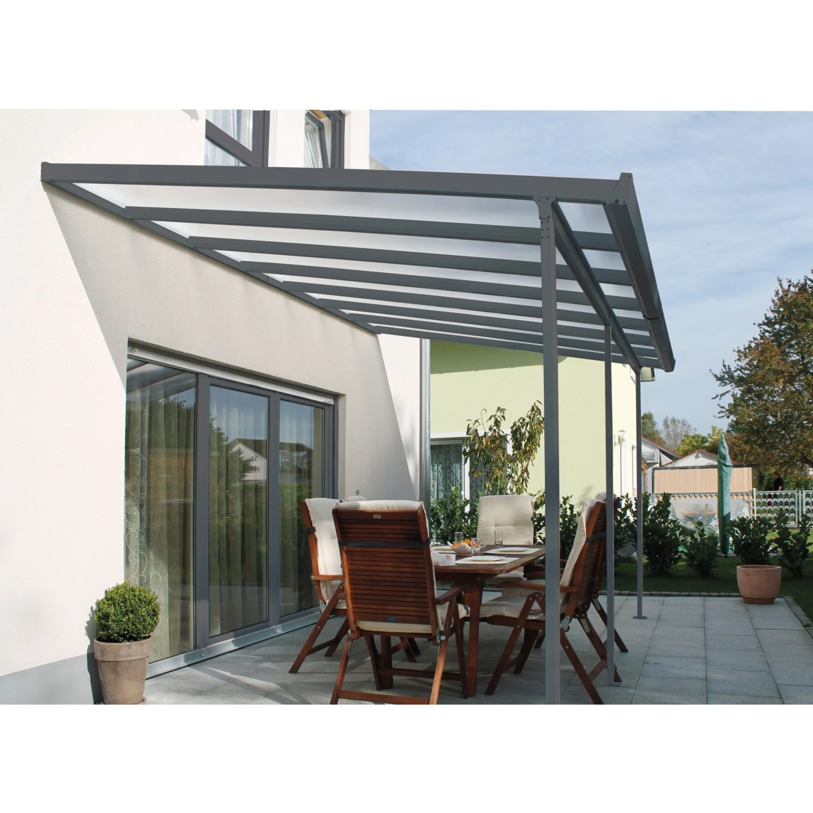 Gutta 4293153 Terrassenüberdachung Anthrazit, 306 X 306 Cm 1 Gutta 4293153 Terrassenüberdachung Anthrazit, 306 X 306 Cm
