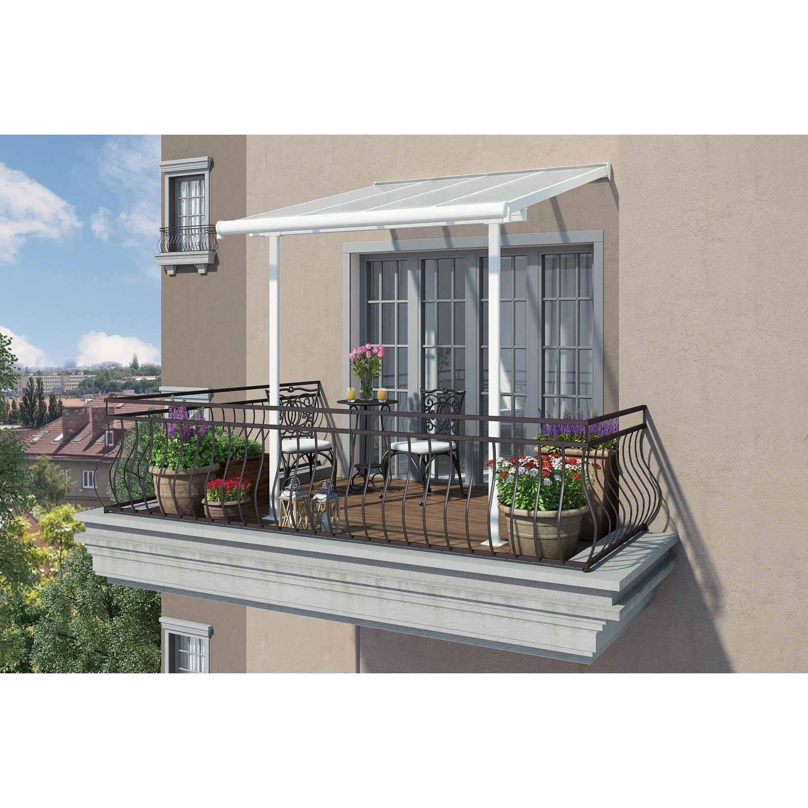 Palram Sierra 230x230 Cm Weiß 3 Palram Sierra 230x230 Cm Weiß – Bild 3