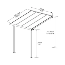 Palram Sierra 230x230 Cm Weiß 11 Palram Sierra 230x230 Cm Weiß -Buschbeck Geschäft 1905207000 prod 006
