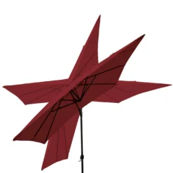 Gastronomie-Ampelschirm MCW-A39, 3x3m (Ø4,24m) Schwenkbar Drehbar, Polyester/Alu 31kg ~ Bordeaux Ohne Ständer -Buschbeck Geschäft 1974946013 prod 003