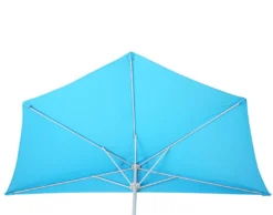 Sonnenschirm Halbrund Lorca, Halbschirm Balkonschirm, UV 50+ Polyester/Stahl 3kg ~ 270cm Türkis Ohne Ständer -Buschbeck Geschäft 1975818005 prod 005
