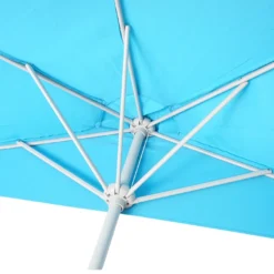 Sonnenschirm Halbrund Lorca, Halbschirm Balkonschirm, UV 50+ Polyester/Stahl 3kg ~ 270cm Türkis Ohne Ständer -Buschbeck Geschäft 1975818005 prod 006