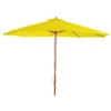 Sonnenschirm Lissabon, Gartenschirm Marktschirm, Ø 3,5m Polyester/Holz 7kg ~ Gelb