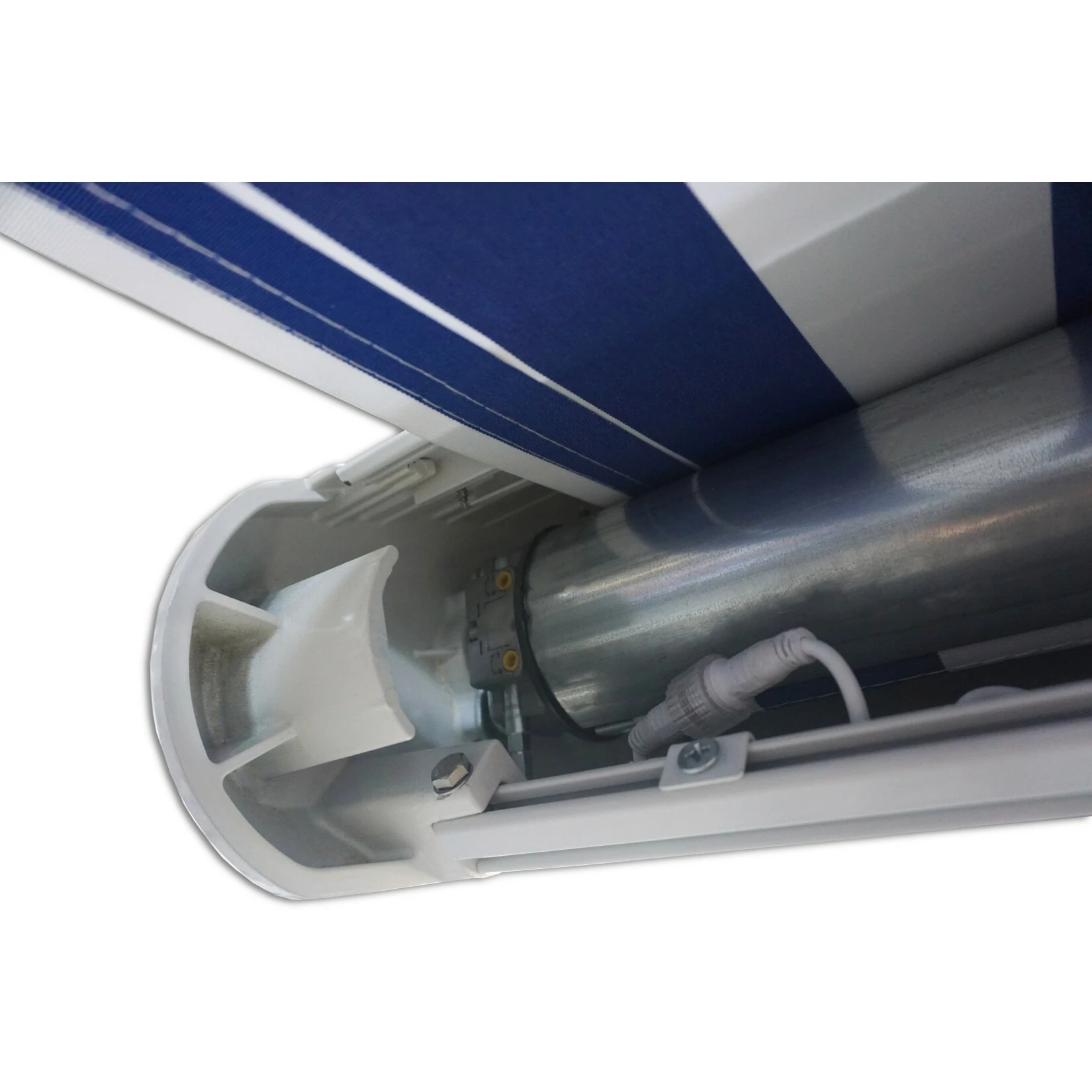 Home Deluxe LED-Vollkassettenmarkise Elos V2 Inkl. Sensor, Marineblau-weiß - 350 X 250 Cm 5 Home Deluxe LED-Vollkassettenmarkise Elos V2 Inkl. Sensor, Marineblau-weiß - 350 X 250 Cm – Bild 5