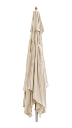 Gastronomie Holz-Sonnenschirm MCW-C57, Gartenschirm, Polyester/Holz 28kg, Eckig 4x4m Seilzug Stoßsicher ~ Creme -Buschbeck Geschäft 2122949003 prod 006