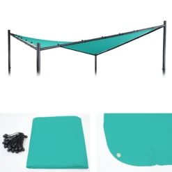 Ersatz-Bezug Für Pergola MCW-A41, Sonnensegel Ersatzbezug, 3x3m Polyester ~ Türkis