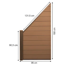 WPC-Sichtschutz Savoie, Windschutz Zaun, Alu-Pfosten ~ Erweiterungselement Schräg Links, 0,95m Teak 9 WPC-Sichtschutz Savoie, Windschutz Zaun, Alu-Pfosten ~ Erweiterungselement Schräg Links, 0,95m Teak -Buschbeck Geschäft 2204365034 prod 004