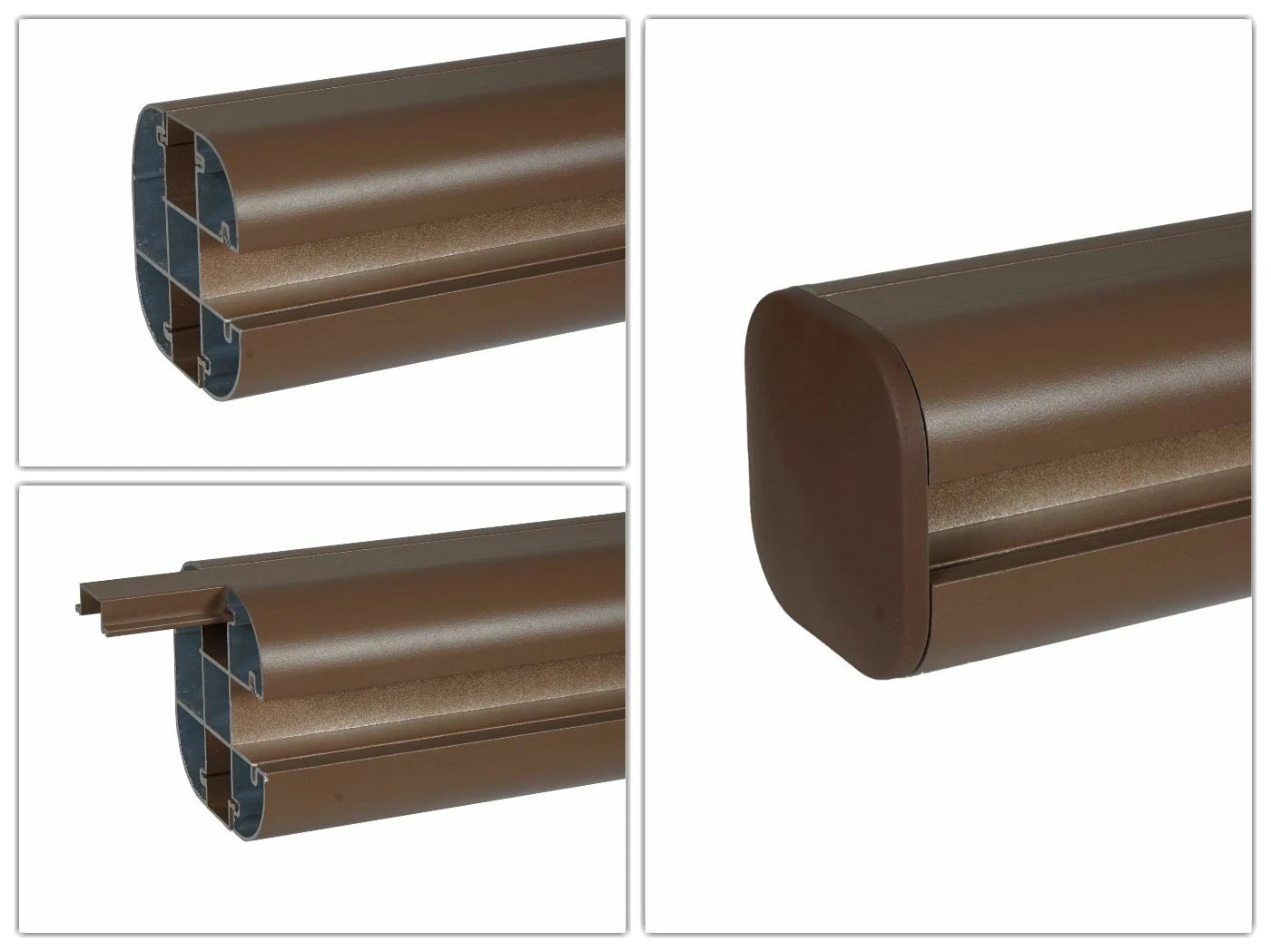 WPC-Sichtschutz Savoie, Windschutz Zaun, Alu-Pfosten ~ Erweiterungselement Schräg Links, 0,95m Teak 5 WPC-Sichtschutz Savoie, Windschutz Zaun, Alu-Pfosten ~ Erweiterungselement Schräg Links, 0,95m Teak – Bild 5
