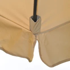 Gastronomie-Alu-Luxus-Doppel-Ampelschirm T44, Pergola-Markise-Effekt, 6,2x3m Polyester 50kg ~ Creme-beige -Buschbeck Geschäft 2210092002 prod 005