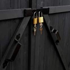 2er-Fahrradgarage MCW-H60, Fahrradbox Geräteschuppen Gerätehaus, Abschließbar 151x200x200cm ~ Anthrazit -Buschbeck Geschäft 2210259001 prod 006