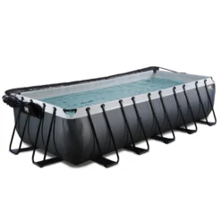 EXIT Black Leather Optic Pool 540x250x122cm Mit Abdeckung Und Sandpumpe - Schwarz -Buschbeck Geschäft 2213869001 prod 003 scaled