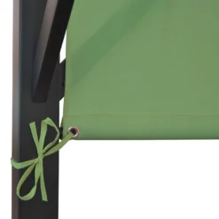 Pergola Beja, Garten Pavillon Terrassenüberdachung, Stabiles 6cm-Stahl-Gestell + Schiebedach Grün ~ 3x3m -Buschbeck Geschäft 2218656000 prod 004