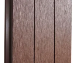 WPC-Sichtschutz Savoie, Windschutz Zaun, WPC-Pfosten Zum Einbetonieren ~ Erweiterungselement Schmal, 98cm Braun -Buschbeck Geschäft 2236266006 prod 004