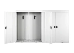 4er-Fahrradgarage MCW-H66, Fahrradbox Gerätehaus Fahrradunterstand, Abschließbar Metall ~ Hellgrau 10 4er-Fahrradgarage MCW-H66, Fahrradbox Gerätehaus Fahrradunterstand, Abschließbar Metall ~ Hellgrau -Buschbeck Geschäft 2308449002 prod 005