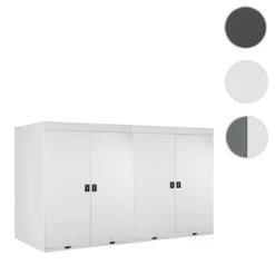 4er-Fahrradgarage MCW-H66, Fahrradbox Gerätehaus Fahrradunterstand, Abschließbar Metall ~ Hellgrau 11 4er-Fahrradgarage MCW-H66, Fahrradbox Gerätehaus Fahrradunterstand, Abschließbar Metall ~ Hellgrau -Buschbeck Geschäft 2308449002 prod 007