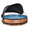 EXIT Frame Pool ø360x76cm Mit Filterpumpe Und Sonnensegel, Versch. Ausführungen
