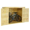 2er-Fahrradgarage MCW-H63b, Fahrradbox Geräteschuppen Gerätehaus, Abschließbar FSC-zertifiziert 155x205x107cm ~ Braun