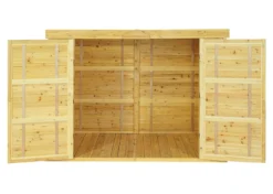 2er-Fahrradgarage MCW-H63b, Fahrradbox Geräteschuppen Gerätehaus, Abschließbar FSC-zertifiziert 155x205x107cm ~ Braun -Buschbeck Geschäft 2352995000 prod 005