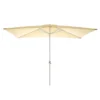 VCM Sonnenschirm Eckig 2x3m Beige Kurbel Marktschirm Rechteckschirm Sonnenschutz