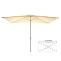VCM Sonnenschirm Eckig 2x3m Beige Kurbel Marktschirm Rechteckschirm Sonnenschutz -Buschbeck Geschäft 8600043100 916090 prod 005