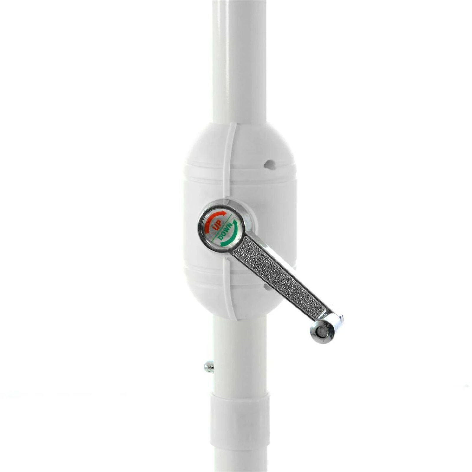 VCM Balkon-Sonnenschirm Beige Halbrund Gartenschirm Sonnenschutz 2,7m Mit Kurbel 3 VCM Balkon-Sonnenschirm Beige Halbrund Gartenschirm Sonnenschutz 2,7m Mit Kurbel – Bild 3