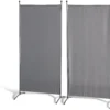 Grasekamp Doppelpack Stellwand 85x180 Cm - Grau - Paravent Raumteiler Trennwand Sichtschutz