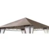Grasekamp Ersatzdach 3x3m Stil Pavillon Taupe Plane Bezug Gartenpavillon