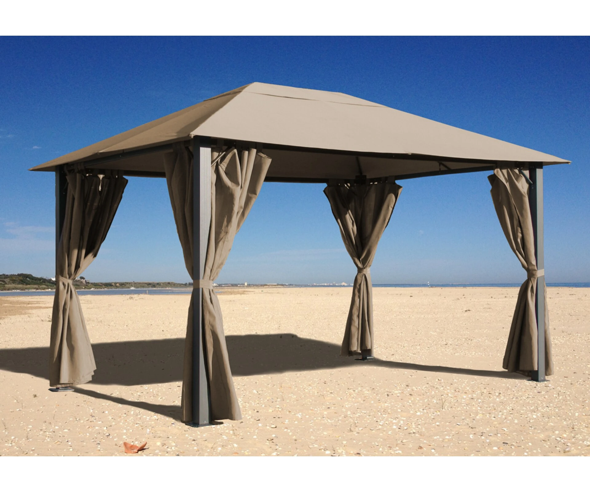 Grasekamp Ersatzdach Zu Pavillon Paris 3x4m Taupe Plane Bezug Gartenpavillon 2 Grasekamp Ersatzdach Zu Pavillon Paris 3x4m Taupe Plane Bezug Gartenpavillon – Bild 2