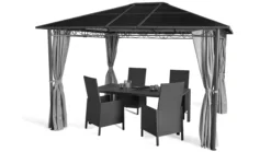Alternative view of Grasekamp Hardtop Pavillon Meran 3x3,6m Mit Seitenteile Doppelstegplatten Hohlkammer Polycarbonat