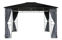 Grasekamp Hardtop Pavillon Limone 3x3,6m Inkl. Seitenteile - Doppelstegplatten Hohlkammer Polycarbonat