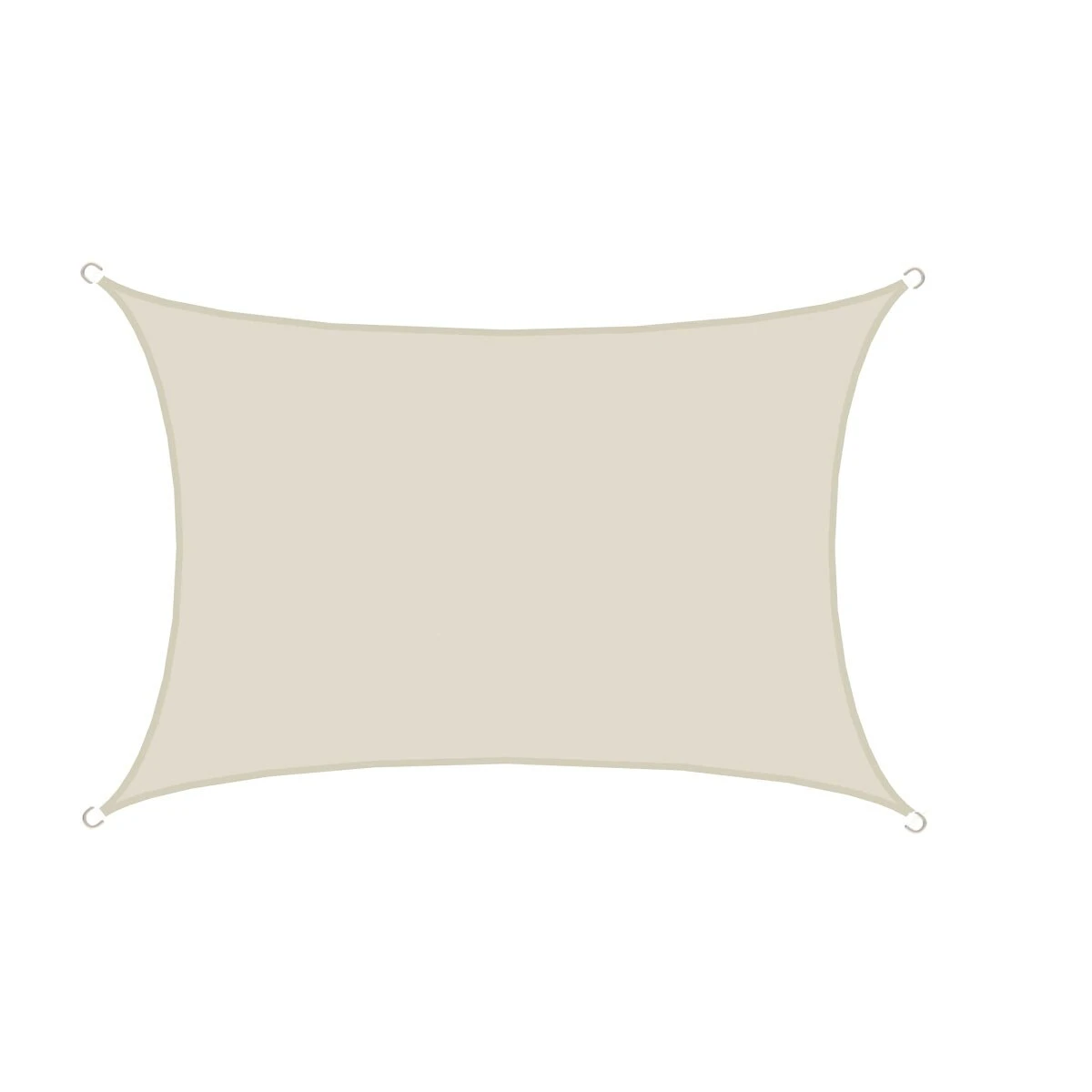 UPF50+ UV Sonnensegel 3x5 Polyester Rechteck Wasserabweisend Garten Balkon Beige 1 UPF50+ UV Sonnensegel 3x5 Polyester Rechteck Wasserabweisend Garten Balkon Beige