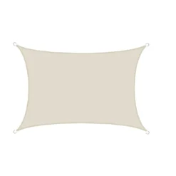 UPF50+ UV Sonnensegel 3x4 Polyester Rechteck Wasserabweisend Garten Balkon Beige