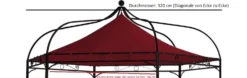 DEGAMO Ersatzdach Für Pavillon MODENA, Polyester PVC-beschichtet Bordeaux -Buschbeck Geschäft 8600319700 48654236 prod 003
