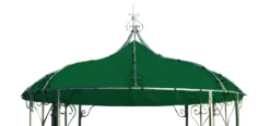 DEGAMO Ersatzdach Für Pavillon BURMA, Polyester PVC-beschichtet Dunkelgrün