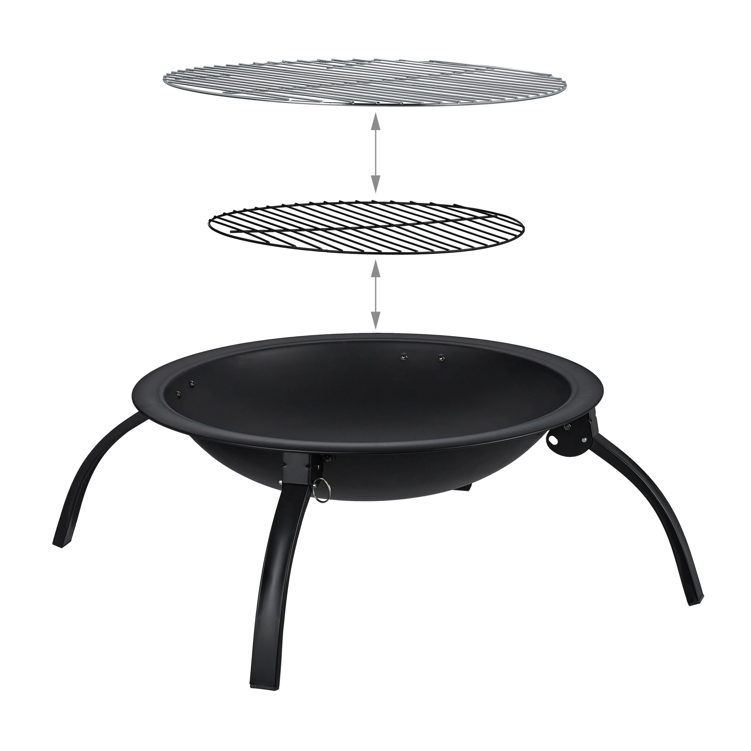 Relaxdays XL Feuerschale Mit Grillzubehör 6 Relaxdays XL Feuerschale Mit Grillzubehör – Bild 6