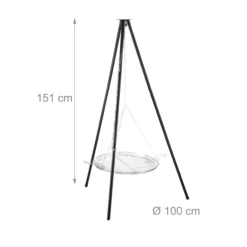 Relaxdays Schwenkgrill Dreibein Mit Grillrost -Buschbeck Geschäft 8600323900 100338460 prod 004