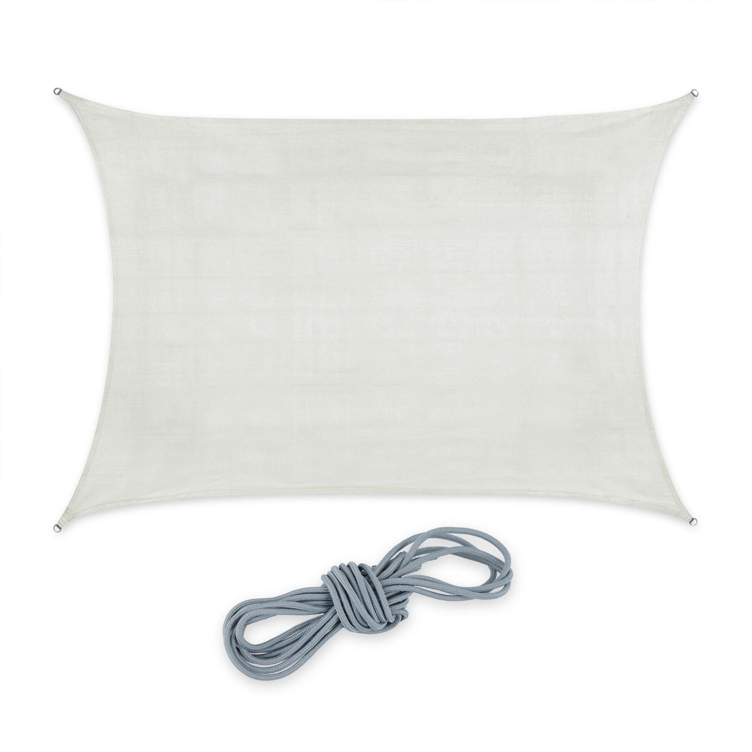 Relaxdays Rechteckiges HDPE Sonnensegel Weiß 5 Relaxdays Rechteckiges HDPE Sonnensegel Weiß – Bild 5