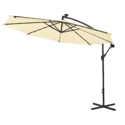 Gartenfreude Sonnenschutz LED Ampelschirm 300 Cm