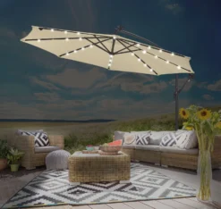 Gartenfreude Sonnenschutz LED Ampelschirm 300 Cm -Buschbeck Geschäft 8600335500 4900 1016 100 prod 005