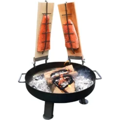 Acerto® Feuerschale 55cm + 2x Flammlachsbrett
