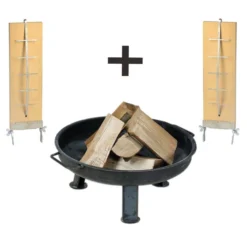 Acerto® Feuerschale 55cm + 2x Flammlachsbrett -Buschbeck Geschäft 8600335800 25240 prod 003