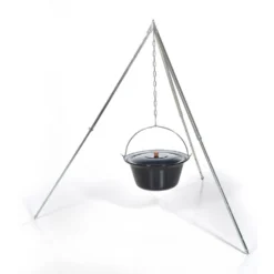 Acerto® Gulaschkessel 22 Liter + Dreibeingestell 170cm