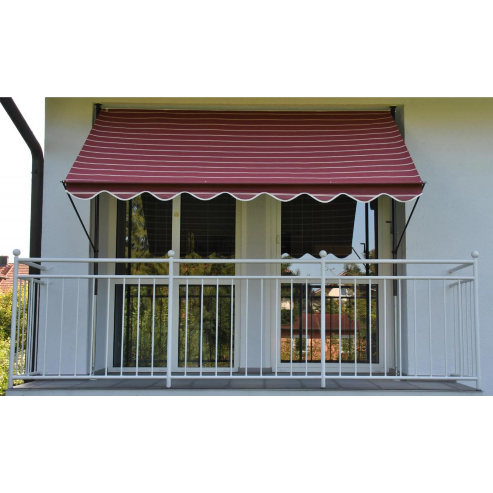Angerer Klemmmarkise Bordeaux/creme 300 Cm Balkonmarkise Markise Balkon 1 Angerer Klemmmarkise Bordeaux/creme 300 Cm Balkonmarkise Markise Balkon