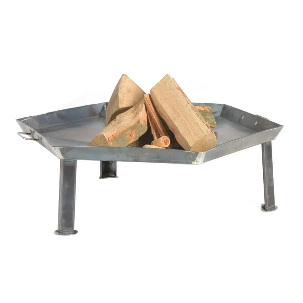 Acerto® Massive Eckige Feuerschale 55cm + 5 Stk. Kaminholz Buche 1 Acerto® Massive Eckige Feuerschale 55cm + 5 Stk. Kaminholz Buche