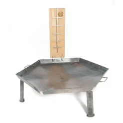 Acerto® Massive Feuerschale 55cm + 1 Flammlachsbrett + 5 Stk. Kaminholz Buche -Buschbeck Geschäft 8600335800 34384 prod 003