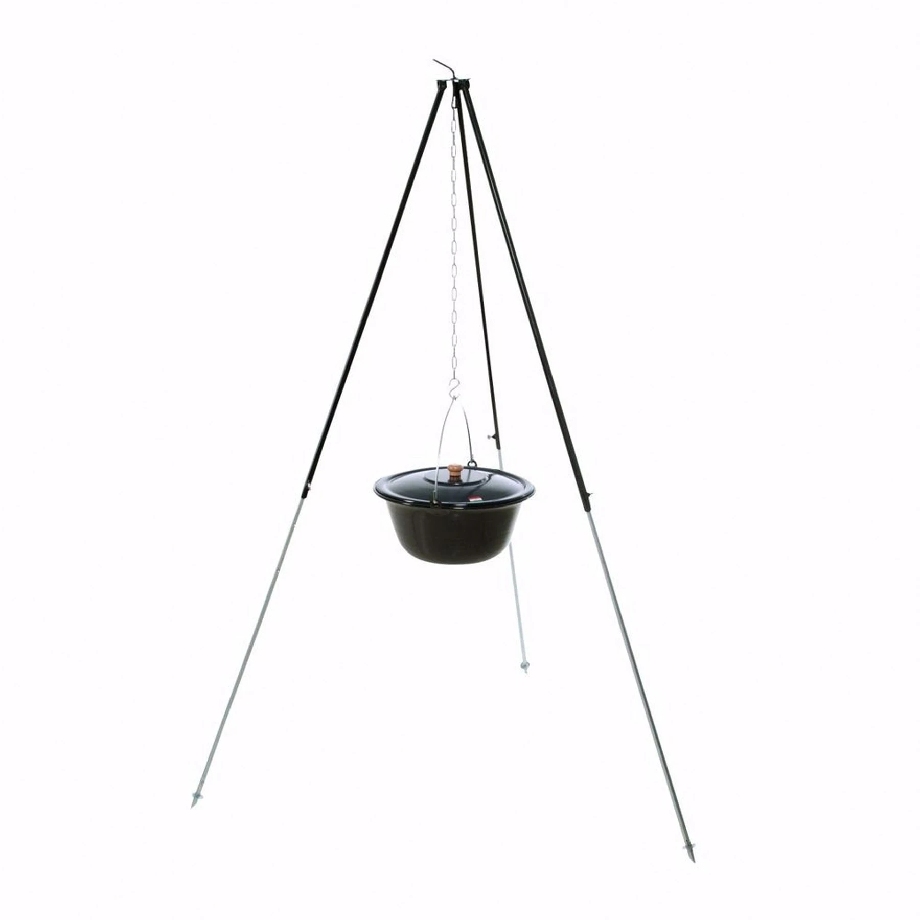 Acerto® Gulaschkessel 10L + Dreibein-Gestell (180cm) 1 Acerto® Gulaschkessel 10L + Dreibein-Gestell (180cm)
