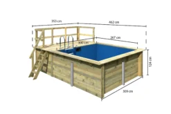 Karibu | Rechteckiger Massivholz Pool 308,7 X 276,5 Cm | Set Mit 1 Sonnenterrasse Inkl. Holzpool 8 Karibu | Rechteckiger Massivholz Pool 308,7 X 276,5 Cm | Set Mit 1 Sonnenterrasse Inkl. Holzpool -Buschbeck Geschäft 8600335800 53374 prod 003