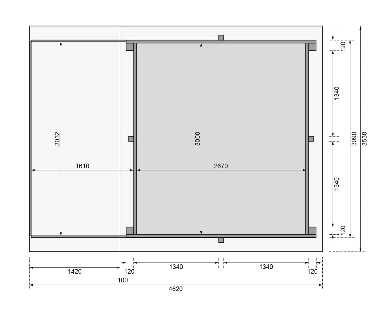Karibu | Rechteckiger Massivholz Pool 308,7 X 276,5 Cm | Set Mit 1 Sonnenterrasse Inkl. Holzpool 4 Karibu | Rechteckiger Massivholz Pool 308,7 X 276,5 Cm | Set Mit 1 Sonnenterrasse Inkl. Holzpool – Bild 4