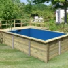 Karibu | Rechteckiger Massivholz Pool 350 X 530 Cm | Set Mit 2 Sonnenterrassen Inkl. Holzpool
